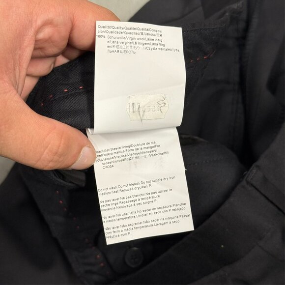 Hugo Boss Dress Pants Aeron/Hamen Wool Trousers Black 34x31 - Picture 6 of 9